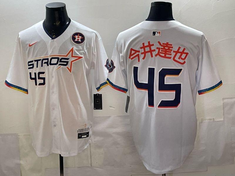 Men 2026 Houston Astros #45 Imai White 4th generations Nike MLB Jersey style 04->houston astros->MLB Jersey